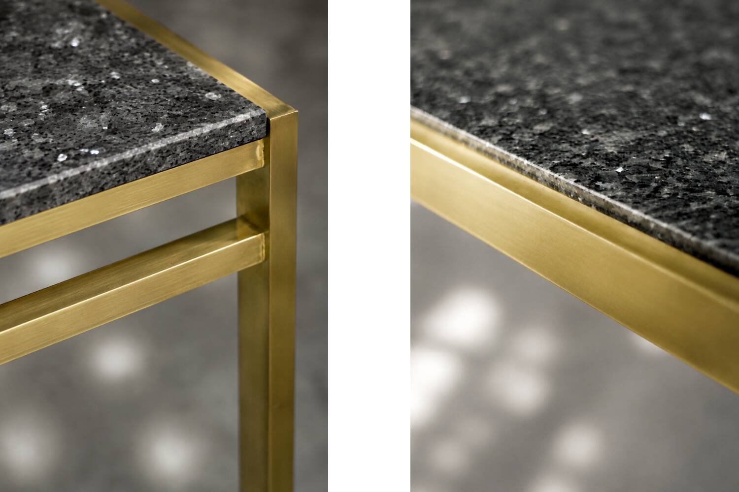 Vintage Mid-Century Italian Modern Brass Coffee Table with Stone Top, 1970s