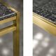 Vintage Mid-Century Italian Modern Brass Coffee Table with Stone Top, 1970s