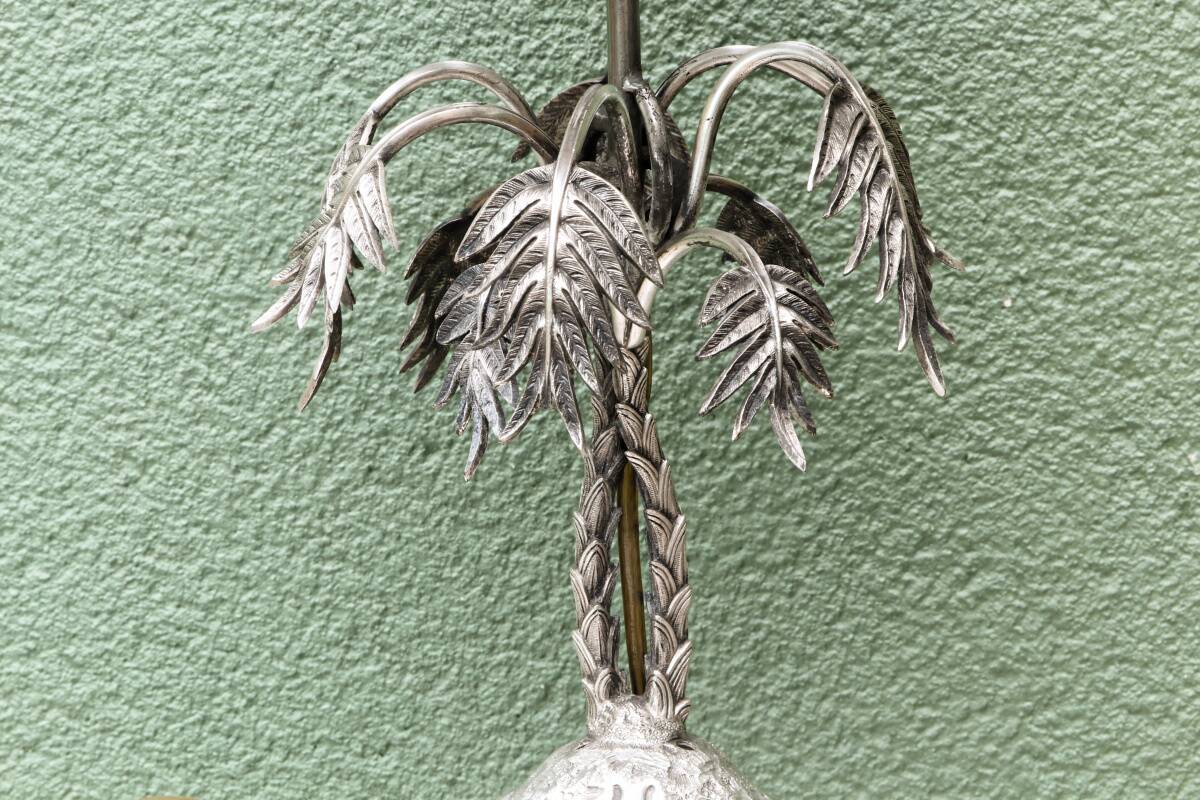 Silver-plated palm lamp, 1910, Thomas Bradbury & Sons