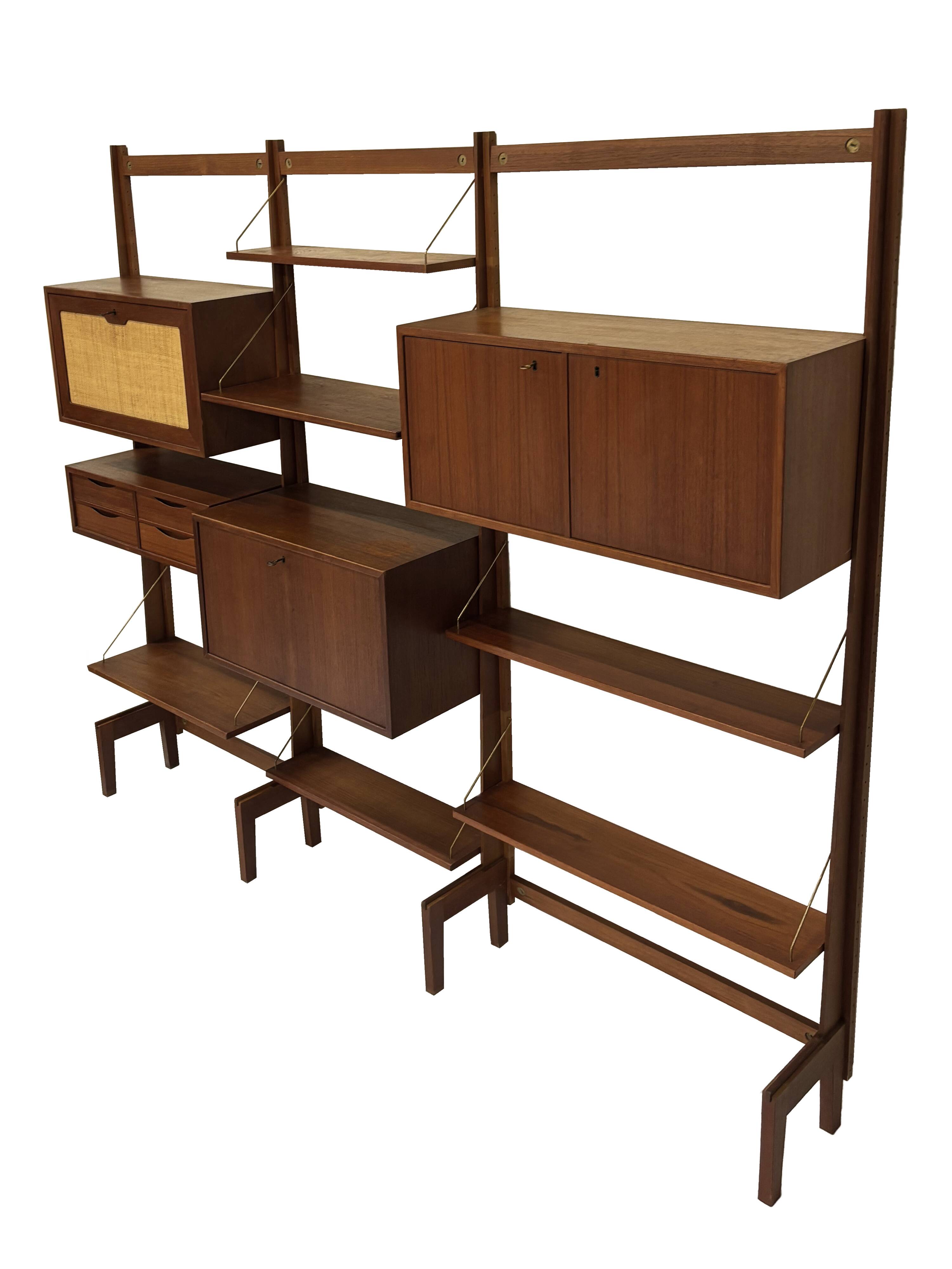Système mural autoportant vintage Torbjorn Afdal Design scandinave des années 60