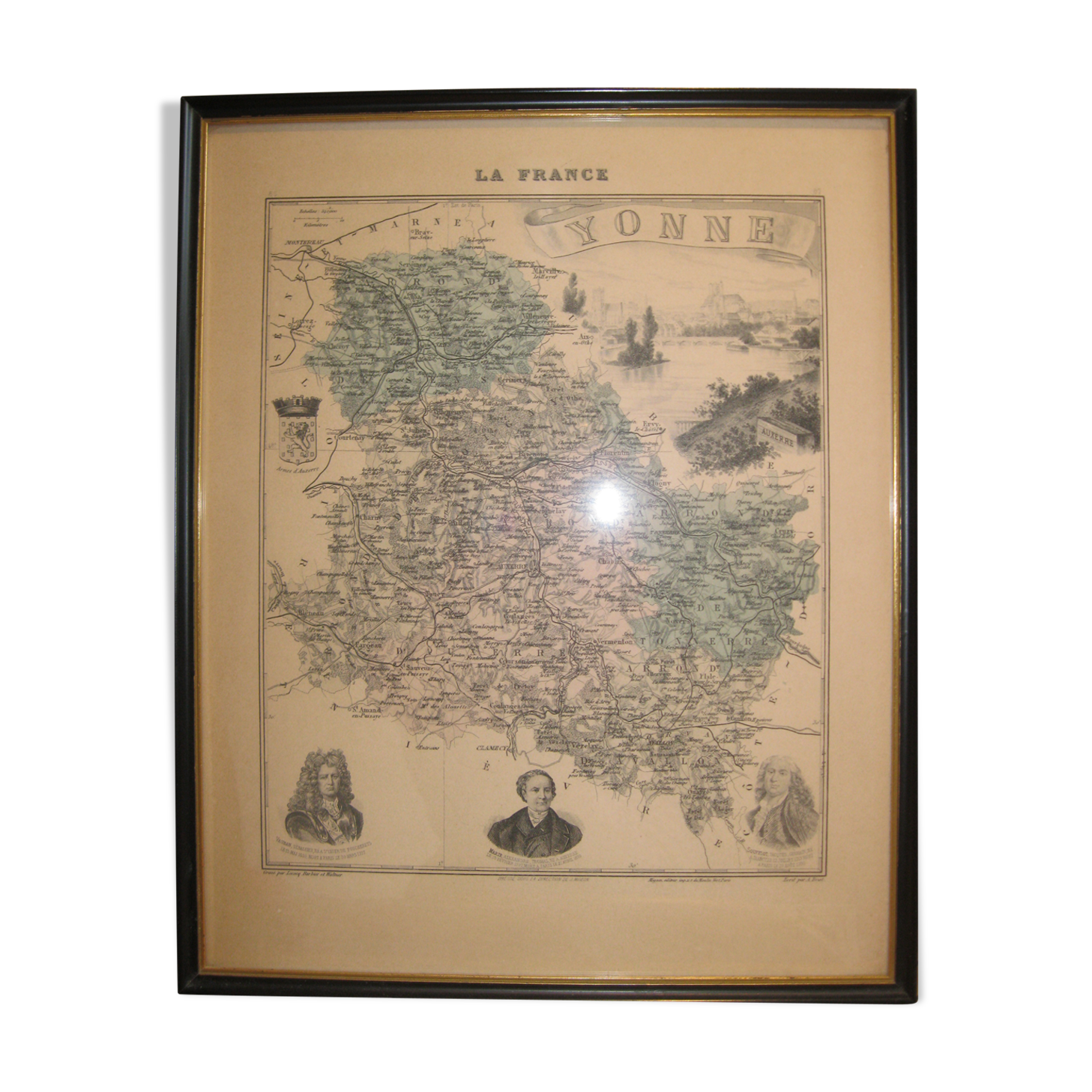 Engraving 19th France region of Yonne