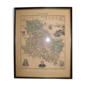 Engraving 19th France region of Yonne