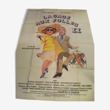 Affiche de cinema ancienne "la cage aux folles 2"