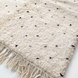 Moroccan Berber carpet Beni Ouarain with black polka dots 170x122cm