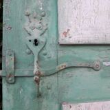 Door H186.5xW75cm with 18th century interior molding