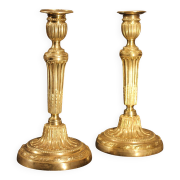 Paire de bougeoirs Louis XVI