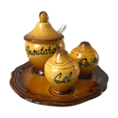 Servant Vallauris vintage yellow 70s