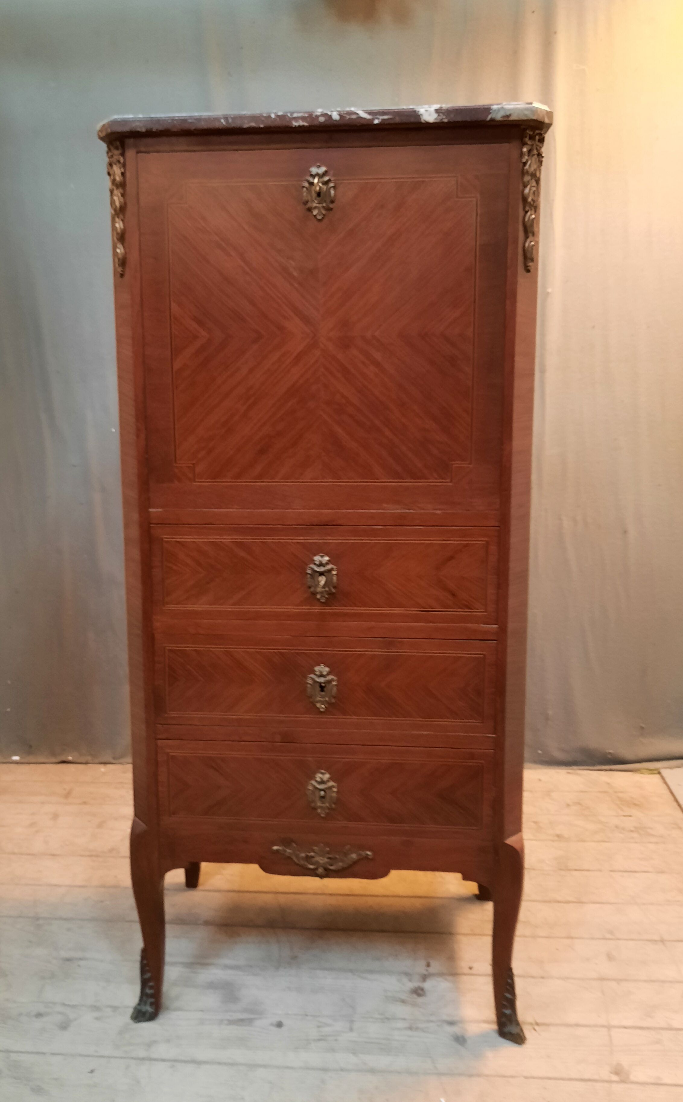 Secretaire de dame en bois de plaquage