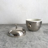 Vintage silver ice bucket apple