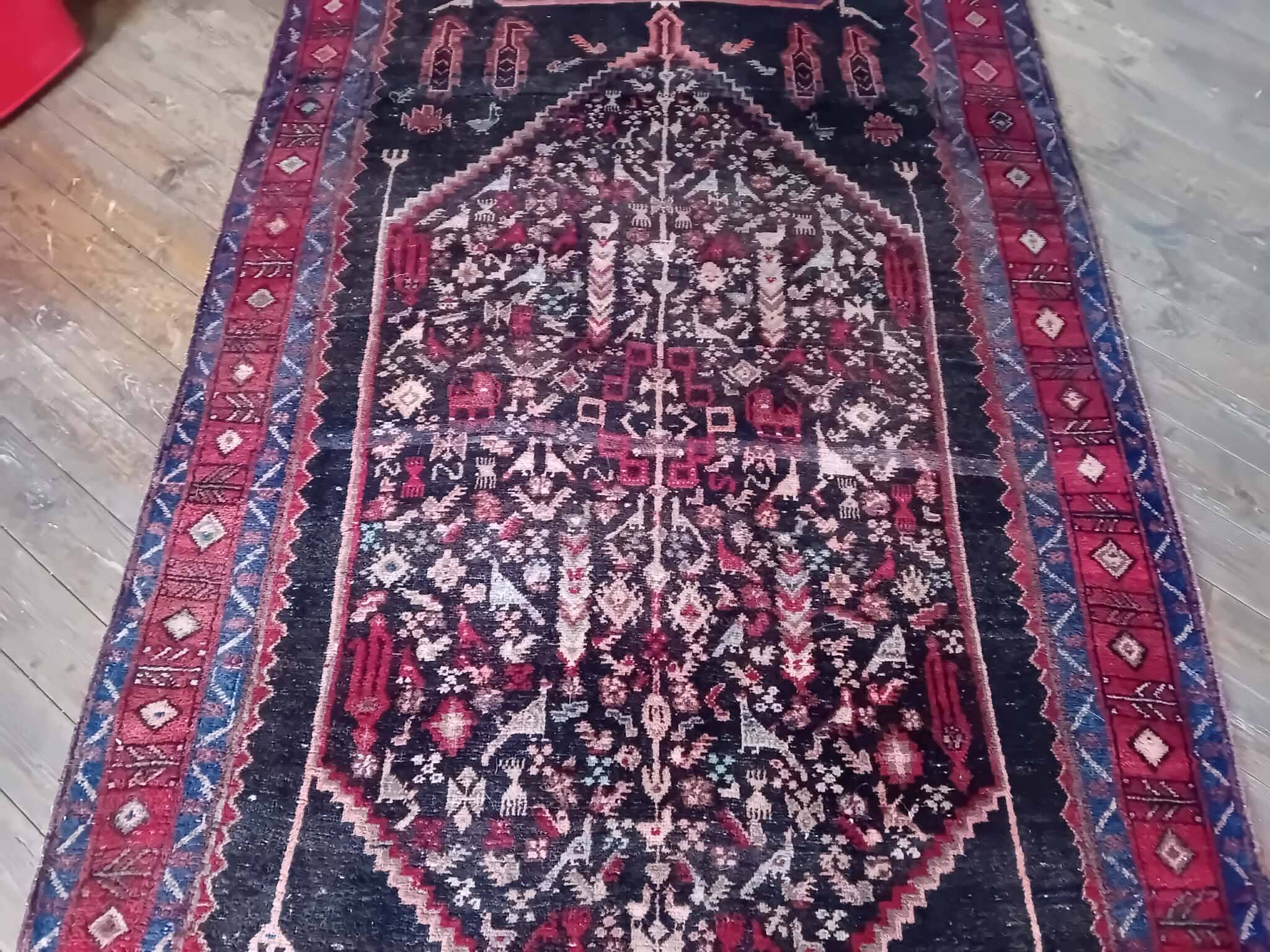 Handmade Kordi Persian rug 401x150cm