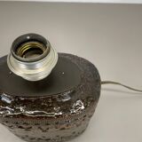 Large 25cm Abstract Ceramic Table Lamp with Pattern attributed to Bitossi, Italy, 1970s