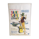 Affiche cinema vintage Saint Tropez blues