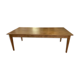 Varnished oak farmhouse table