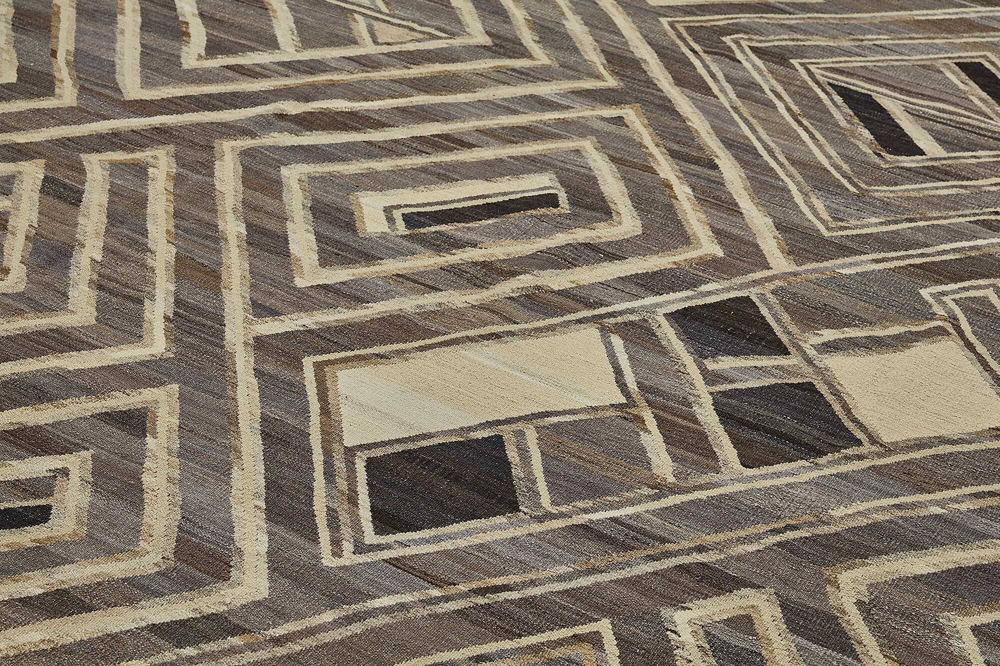 Contemporary Tribal Decorative Kilim 296 cm x 362 cm