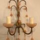 Wall light pair Murano 1950