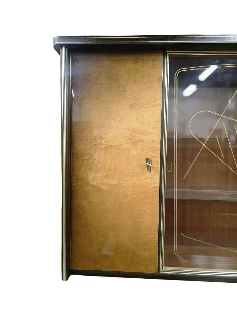 XL vintage wooden display cabinet/buffet/wall unit
