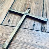Piéchaud enameled bronze wall cross.