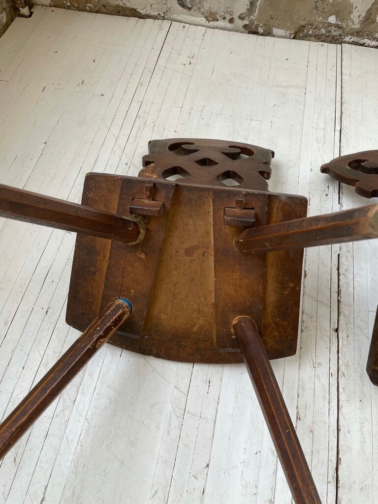 Pair of brutalist Alsatian mountain chairs 19th