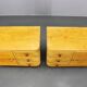 Pair of 1940s Czechoslovak Art Deco nightstands with painted maple imitation finish