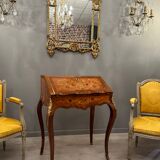 Writing desk in marquetry of the napoleon III period around 1870