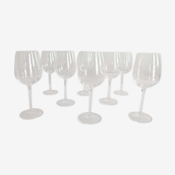 Lot 8 crystal glasses of Arques