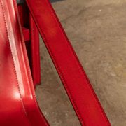 20thC Italian Red Leather Chair By Toussaint & Angeloni For Matteo Grassi