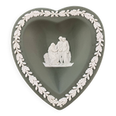 Sage green jasperware catchall Wedgwood
