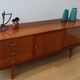 Modernist long sideboard of the 1970s