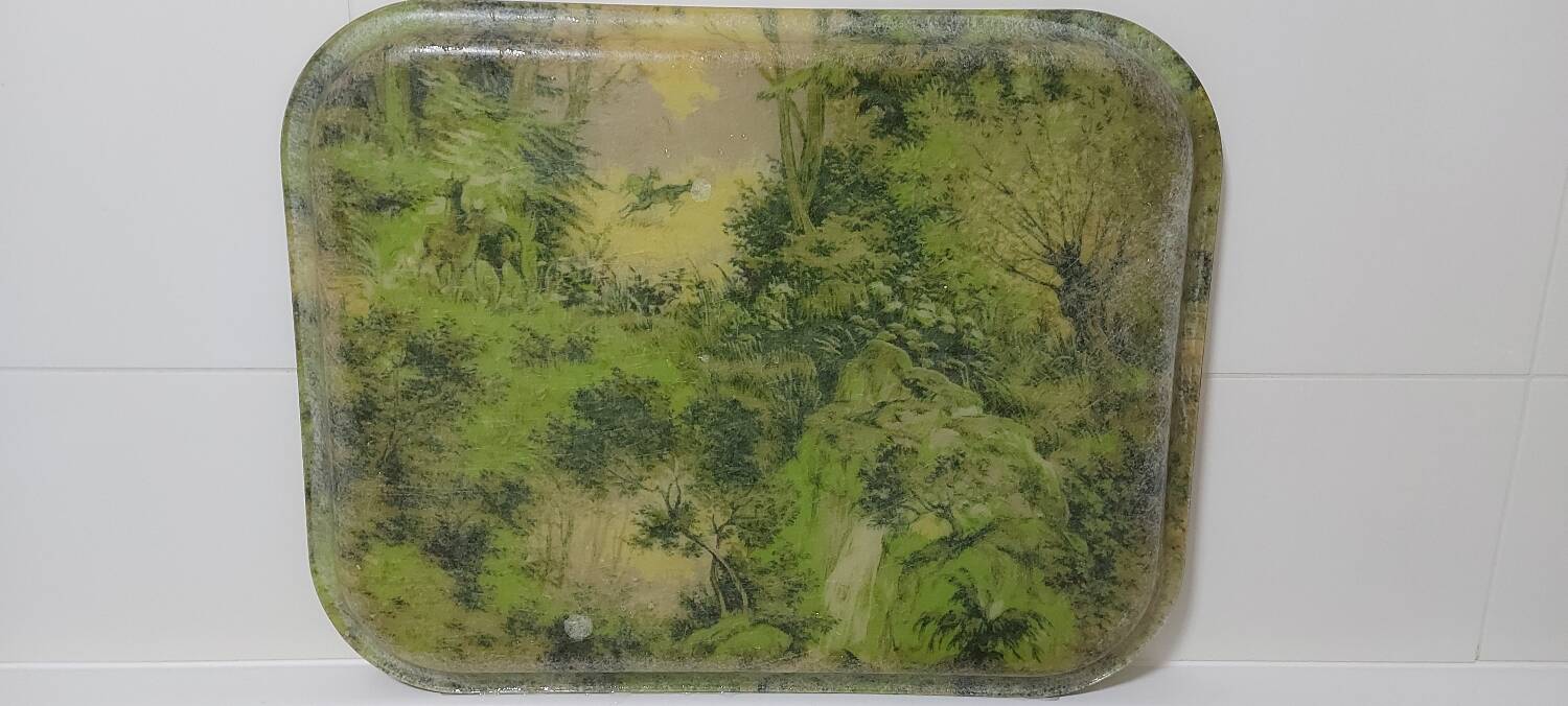 Tray 50s forest scene