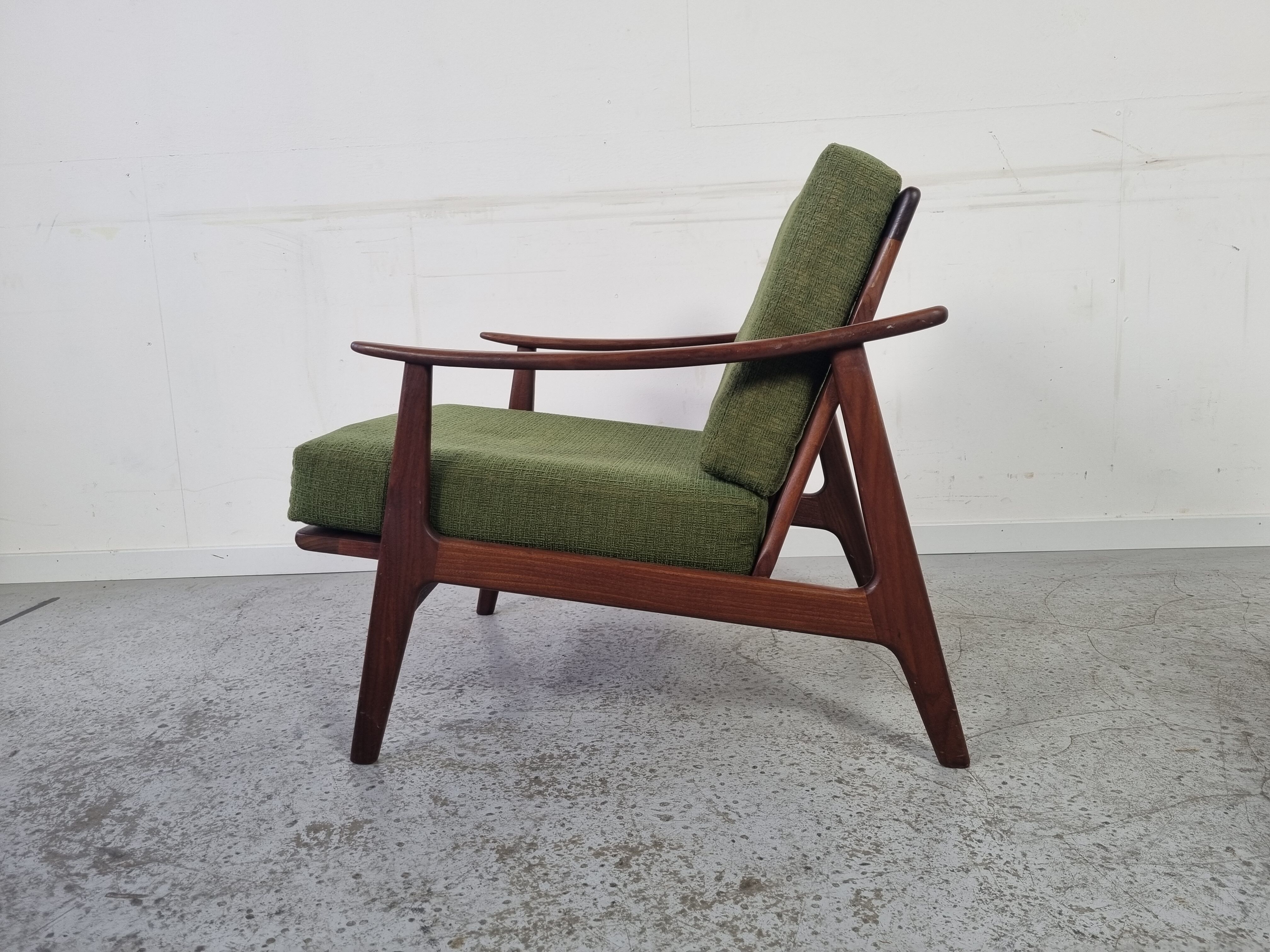 Pair of Scandinavian armchairs in afromosia, 60s