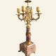 Pair of table candelabra in marble and bronze, Napoleon III style.