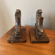 Paire de serres livres bateau art deco