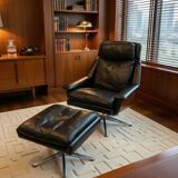 Danish Swivel Armchair Model 802 by Werner Langenfeld for Esa, 1970s