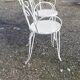 Paire de fauteuils de jardin 1900 en fer forgé