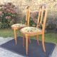 Snowshoe chairs (duo) upholstered louis XVI style of period 1920 in walnut.