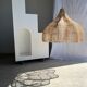 Rattan pendant lamp in the shape of a flower