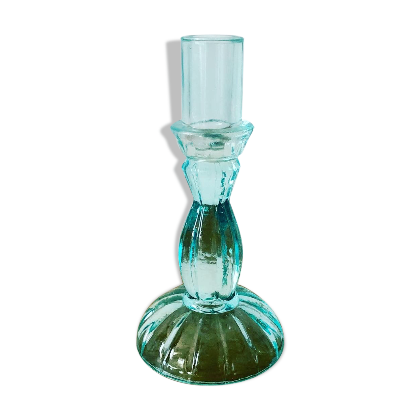 Large blue candlestick