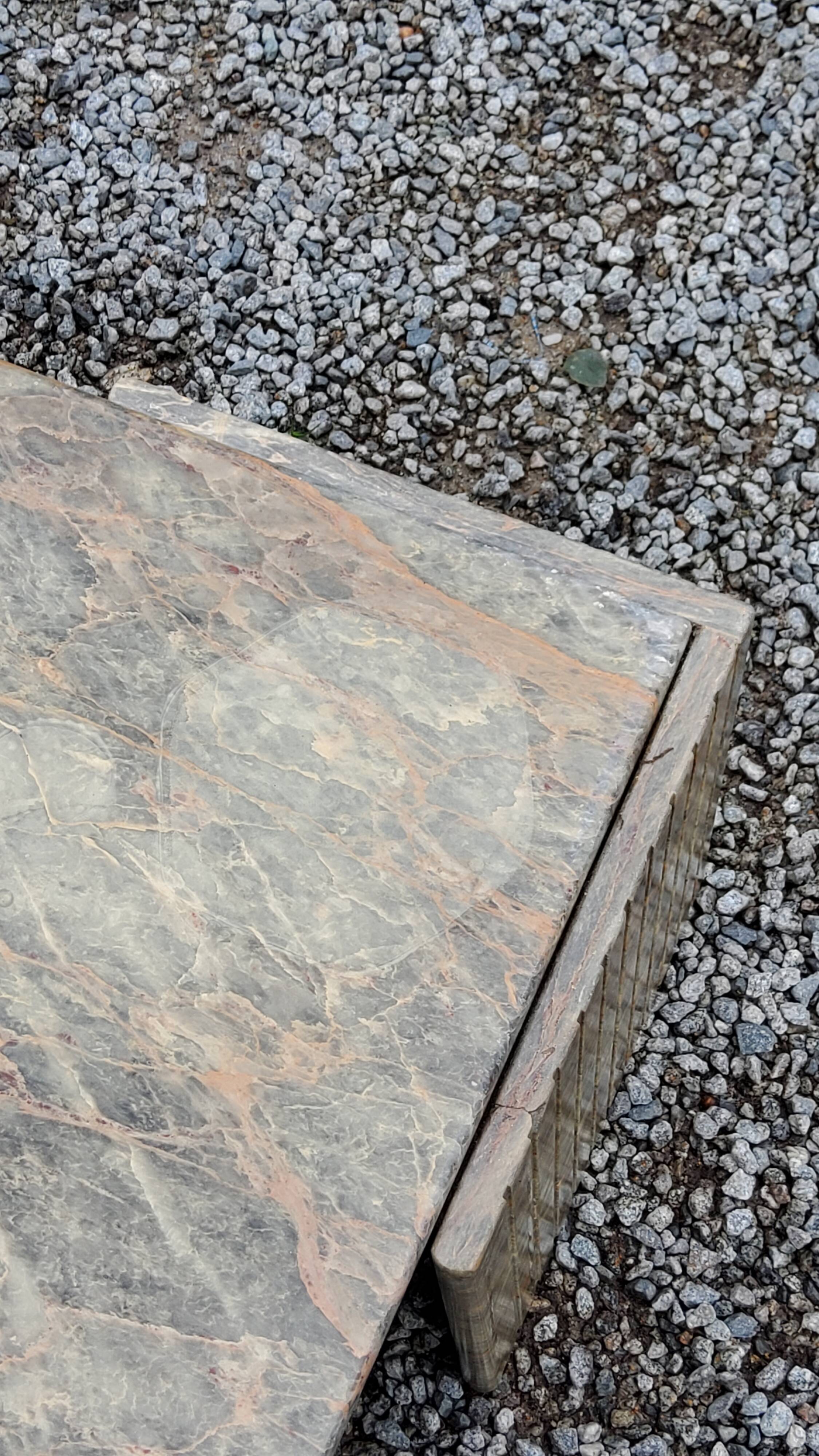 70s designer marble coffee table