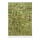 Green M'rirt Berber rug with engraved patterns, 3.10x2m