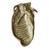 Art Nouveau Empty Pocket/Nude of a Woman/Mermaid on Shell. In gilded patinated bronze. Dim 20 x 10 cm