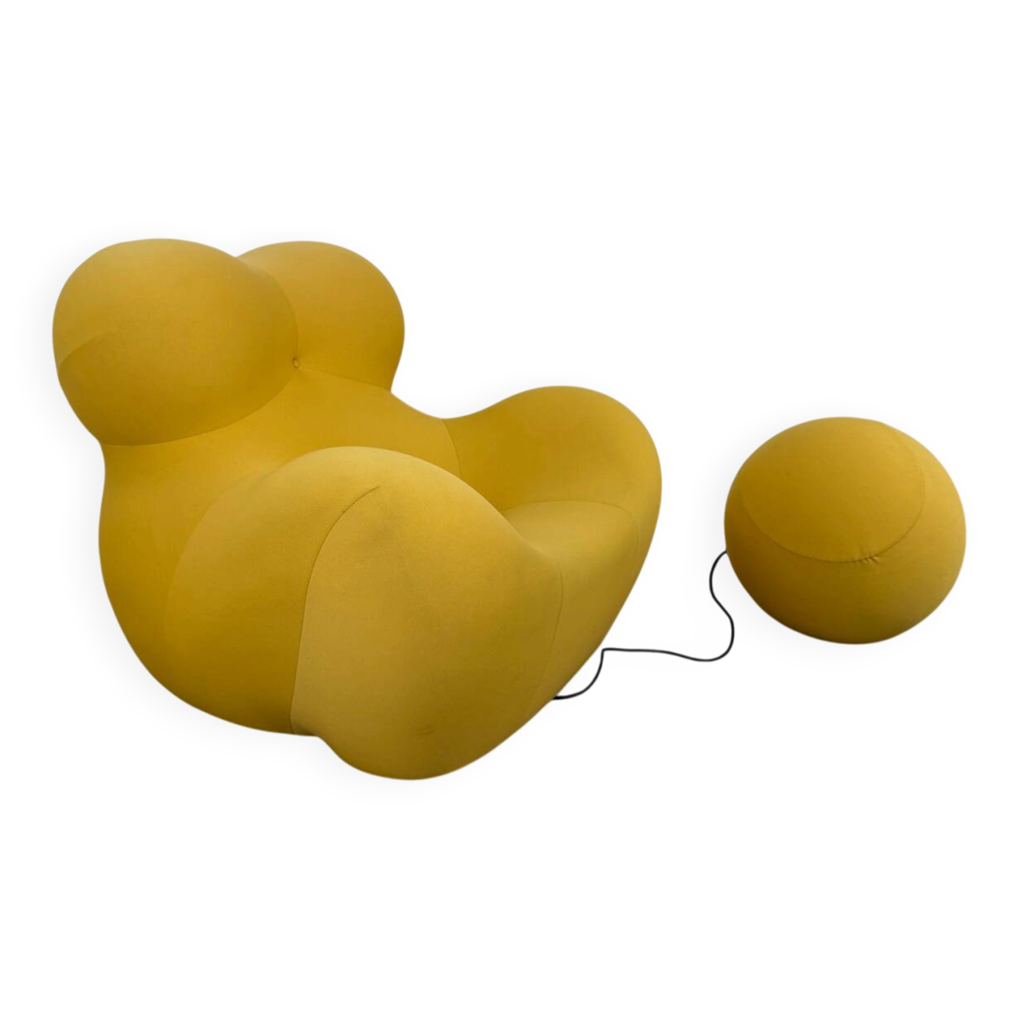 UP5_6 Big Mama Armchair - B&B Italia - Gaetano Pesce - yellow + pouf -