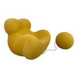 UP5_6 Big Mama Armchair - B&B Italia - Gaetano Pesce - yellow + pouf -