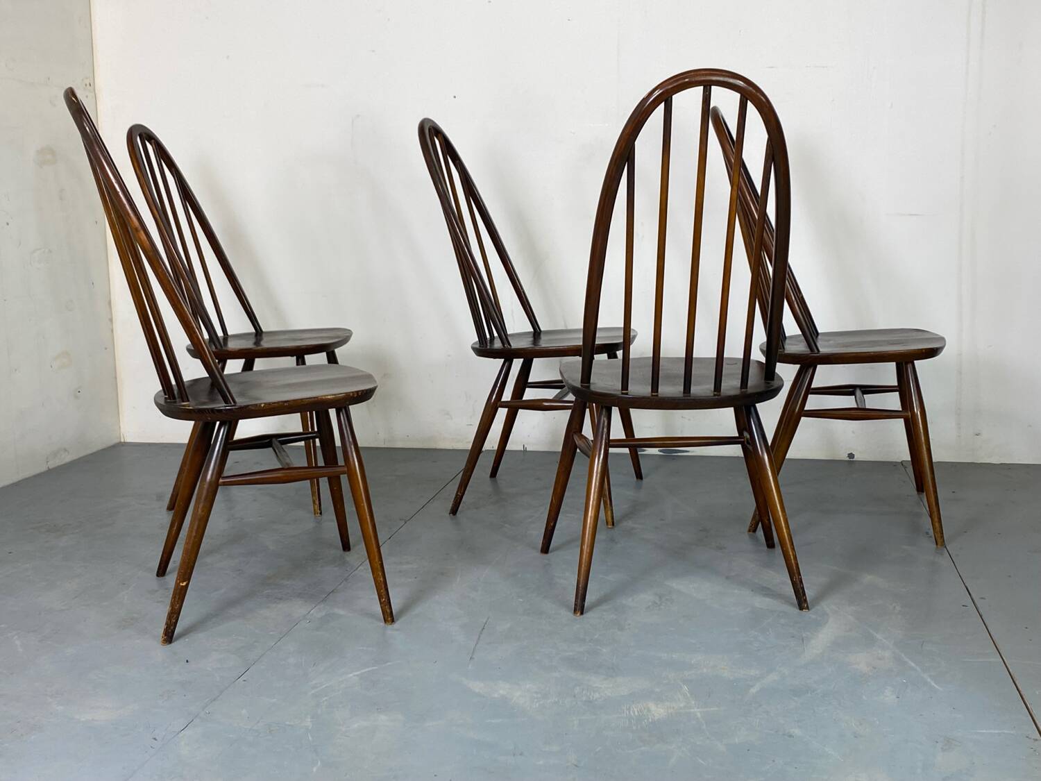 Vintage Scandinavian Style Dining Chairs by Lucian Ercolani for Ercol, Set of 5, 1960s