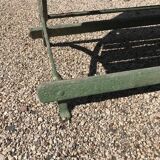 1900 green folding garden bench
