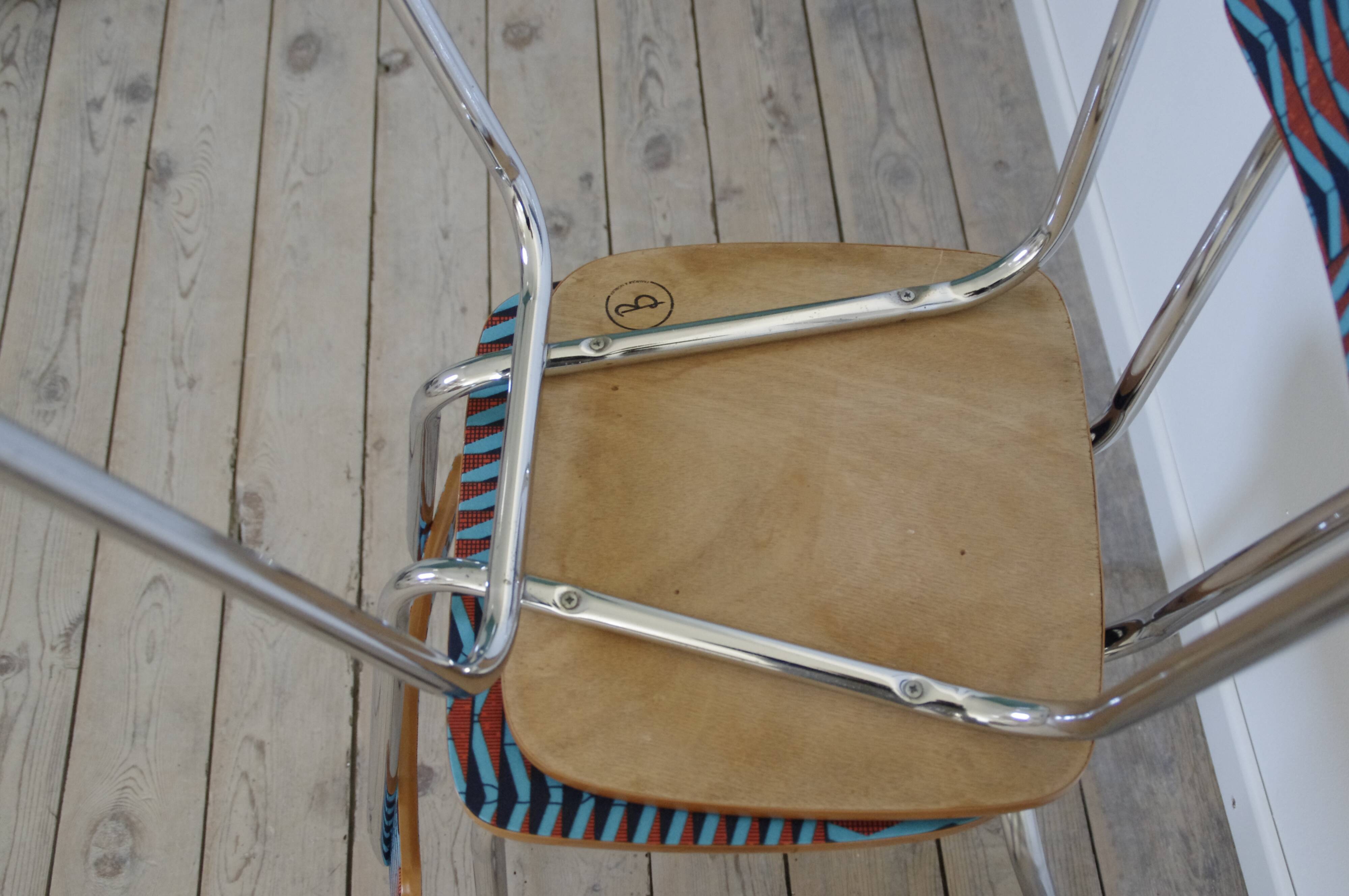 Paire de chaises en tissu