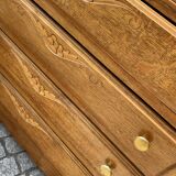 Art deco chest of drawers in oak