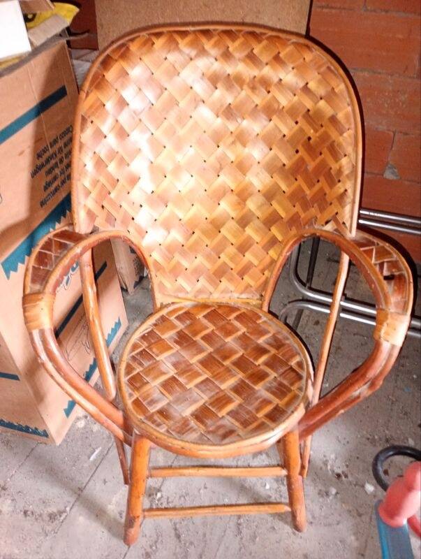 Fauteuil rotin vintage