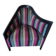 Fauteuil Cabriolet Roche Bobois « Profil » — Velours à Rayures Multico