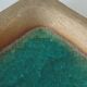 Vide poche artisanal grès et résine turquoise