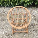 Child rattan wicker armhair